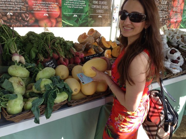 Spaghetti squash is the first thing I look for at the farmer's market.