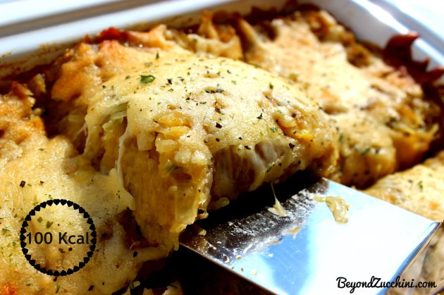 spaghetti squash truffle oil gratin