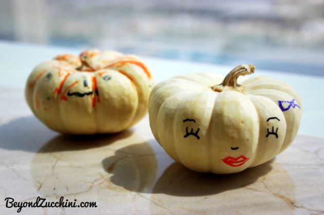 My 4-year-old daughter and I both worked on this photo! She colored the "boy" pumpkin in the back (and called him Jack), while I drew "Jill's" face :)